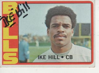 Ike Hill Signed 1972 Topps 83 Buffalo Bills