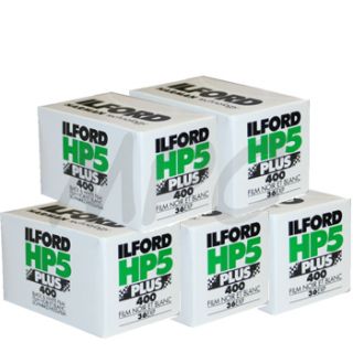 Ilford HP5 PLUS 400 36exp Black & White Negative Film (5 pack) Dated