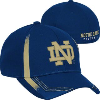 Notre Dame Fighting Irish Adidas Navy Player Structured Flex Hat