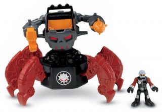 Features of Fisher Price Imaginext Robot Police   Motorized Villain