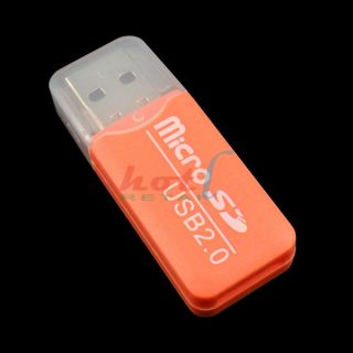 Orange USB 2.0 Micro SD TF Memory Card Reader Adapter 4GB 8GB