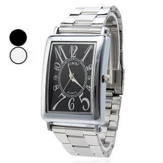 Unisex Roman Number Design Steel Analog Quartz Wrist Watch (Assorted