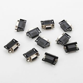 USD $ 5.39   15 pin VGA Socket Connector (10 Pieces a Pack),