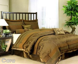  Earth Tone Brown Floral Bedding Comforter Set Bed In A Bag Queen Size