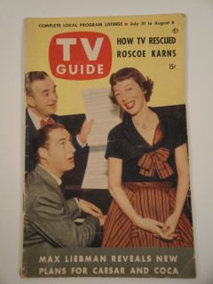 1953 TV Guide Sid Caesar Imogene Coco