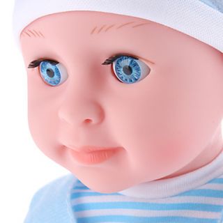 USD $ 15.99   Play House Blinking 15 Blond Curled Baby Boy Doll Puppet