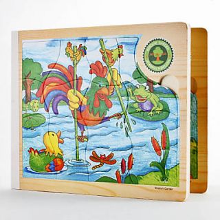 Layer Houten Boek Puzzel Educatief speelgoed (3x16pcs Random Style