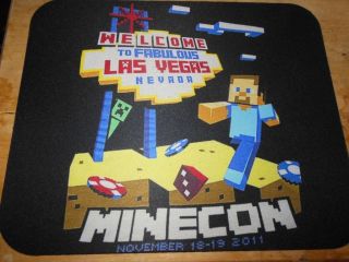 Minecraft Mousepad 2011 Minecon Convention in Las Vegas