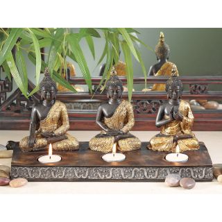 Thailand Style Buddha Figures in Meditation Spiritual Tealight Candle