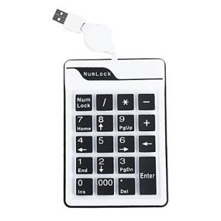 EUR € 12.13   19 clave teclado numérico silicona usb (blanco y