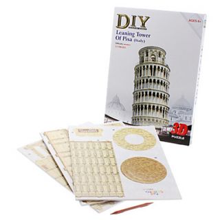 DIY Arquitetura 3D Puzzle Torre Inclinada de Pisa (17pcs, dificuldade