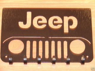 Jeep Grill Metal Key Rack Home Decor Hat Leash CJ 4x4