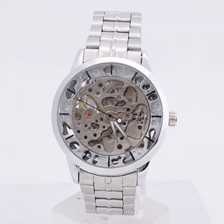 USD $ 20.19   Mens Alloy Analog Mechanical Casual Watch (Silver