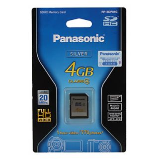 USD $ 10.49   4GB Panasonic SDHC Memory Card (Class 4),