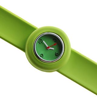 EUR € 4.22   jelly siliconen band quartz horloge voor vrouwen (groen
