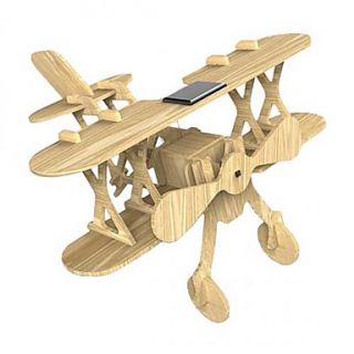 USD $ 19.49   Solar DIY Airplane Toy   Solar Wooden Aircraft,