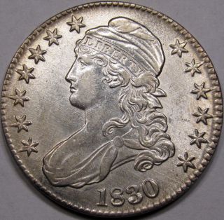 1830 Capped Bust Half Dollar Super Choice AU Large 0 RARE in This High