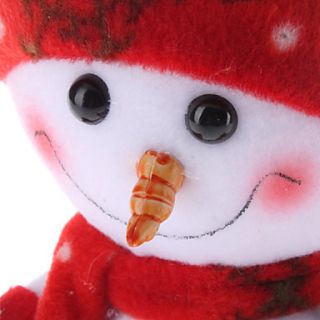 23 centímetros 9 Red Lave malha hatted boneco de neve de sorriso com
