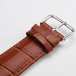 USD $ 3.59   Unisex Genuine Leather Watch Strap 24MM(Brown),