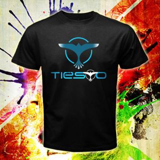 DJ Tiesto Trance Logos Men Black T Shirt Tee Size s XXL