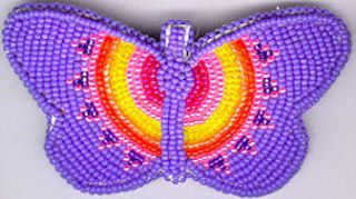 Butterfly Hair Barrette 26 Native American Bead Jewelry