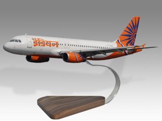 Airbus A320 Indian Airlines Wood Desktop Airplane Model