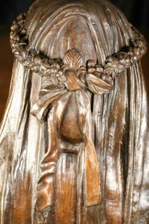 Bronze Bust Veiled Woman Puritas Virgin Maiden