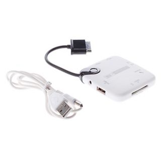 USD $ 10.19   3 USB HUB and Card Reader to 30 Pin Female Adapter with