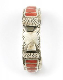 Sterling Silver Native American Indian Adj Watch Band