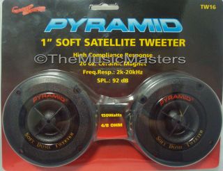 Pair 2 1 inch Flush Mount Soft Dome Super Tweeters Speakers Car Box