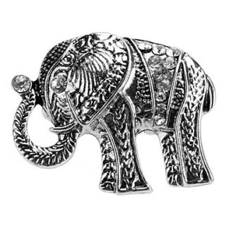 USD $ 6.29   Elephant Pattern Adjustable Alloy Ring,