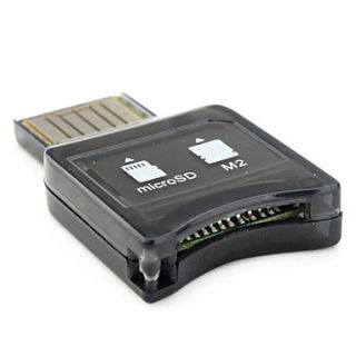 EUR € 5.33   ismart mini USB microSD og m2 kortlæser (sort), Gratis