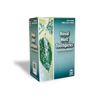 1000 Royal Mint Toothpicks Individually Wrapped Mint Flavored Wood