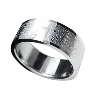 EUR € 2.38   Unisex Titanium Ring Met Bijbelinscriptie, Gratis