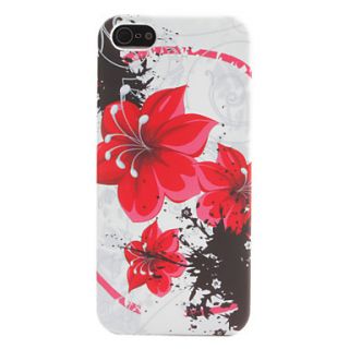USD $ 3.39   Red Flower Pattern Soft Case for iPhone 5,