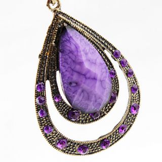 USD $ 2.39   Special Water Drop Style Retro Earrings for Women (Purple