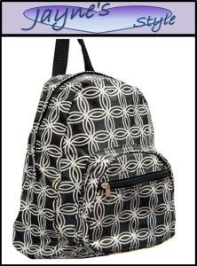 Black Circle Travel Tote Backpack School Messenger Bag
