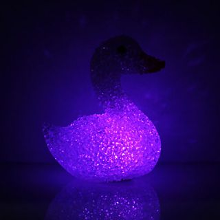USD $ 5.69   Goose Shaped Colorful Light Crystal LED Night Lamp