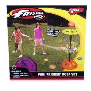 Outdoor Indoor Mini Frisbee Golf Family Game Set 6 Frisbees + 1 Target