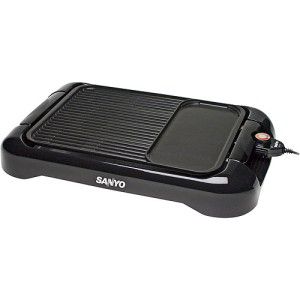 Sanyo 1300 Watt Electric Extra Large Indoor Non Stick BBQ Barbecue