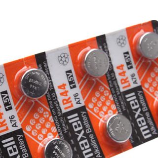 USD $ 3.79   Maxcell LR44 Alkaline Button Battery (1.5 v),