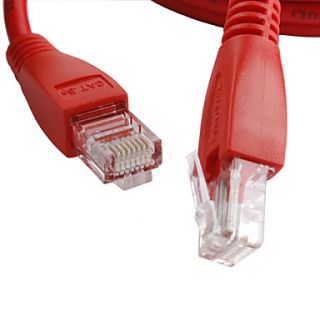 EUR € 7.07   RJ 45 de 4 pares de cable trenzado de red rojo 5m