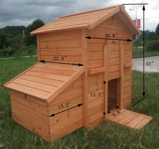 Pawhut Deluxe Wood Chicken Coop Poultry Hen House Rabbit Hutch