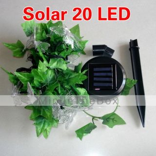 USD $ 46.49   Solar 2M 20 LED Colorful Light Butterfly Design String