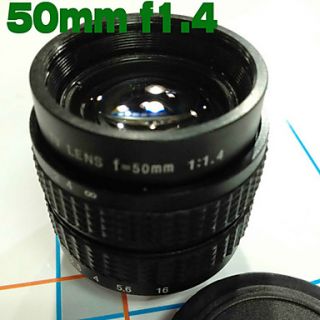 USD $ 46.99   50mm f1.4 C Mount CCTV Lens for M4/3 E P3 E PL3 G3 GF3