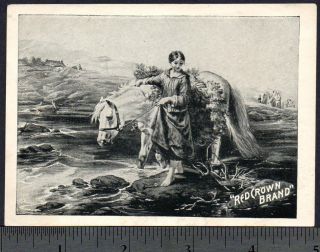 Vintage late Victorian period advertising trade card on paper stock