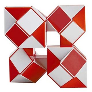 Plastic Magic Cube Puzzle 48 Parts Snowflake Shape Toy (Random Color