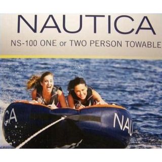   NS 100 1 2 PERSON INFLATABLE TOWABLE BOAT WATER TUBE LAKE RAFT FLOAT