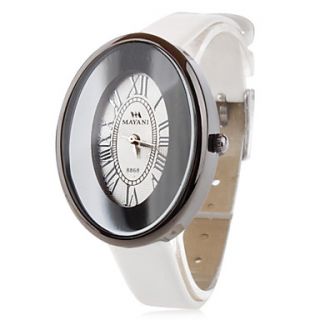EUR € 5.51   analoge quartz dames horloge met ovale case (wit