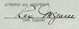 Rex Ingram Vintage Original 1942 MGM Agreement Cabin in The Sky